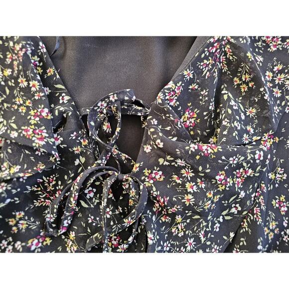 1.STATE Floral Long Sleeve Maxi Dress Womens Size S Boho Peasant Festival - Picture 6 of 10